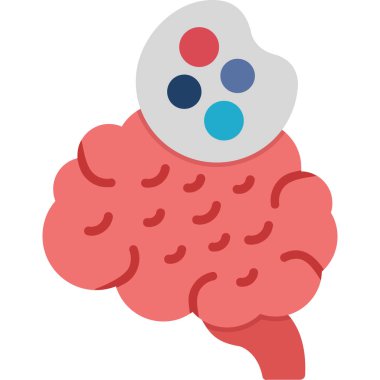 Düz bir beyin insan anatomisi simgesi