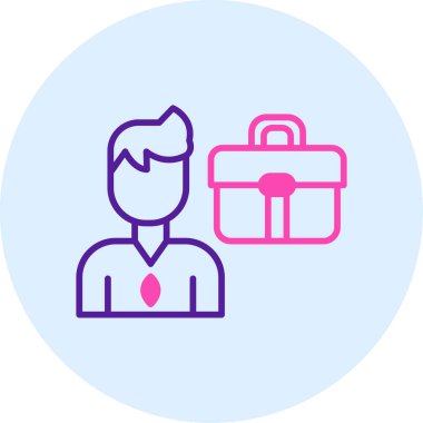 Çanta. Web simgesi basit illüstrasyon