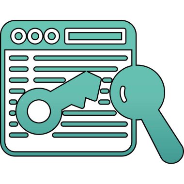 Büyüteç cam vektör resimleme grafiksel tasarımı ile arama motoru optimizasyonu