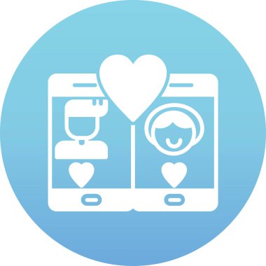 Modern aşk simgesinin vektör çizimi