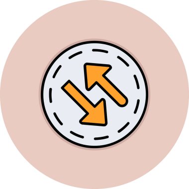 Sikke vektörü renk simgesi