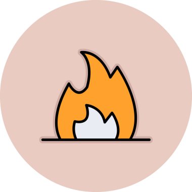 Ateş simgesinin vektör illüstrasyonu