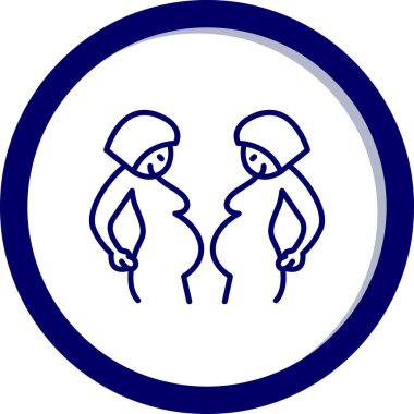 hamile kadın ikon vektör çizimi