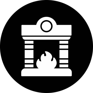 Yangın vektör satırı simgesi