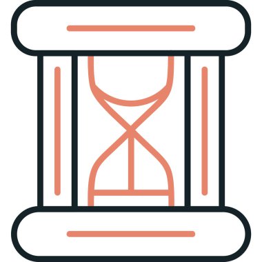 kum saati ikonu vektör illüstrasyonu