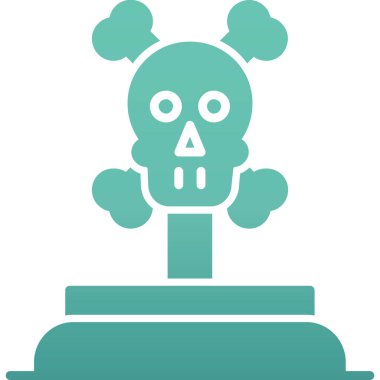 Kafatası. Web simgesi basit illüstrasyon