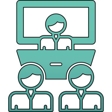 iş insanları grup simgesi - özet biçimi