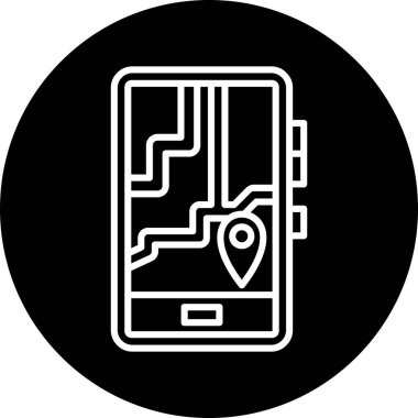 Vektör konumu simge illüstrasyonu