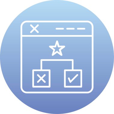 Tarayıcı. Web simgesi basit illüstrasyon