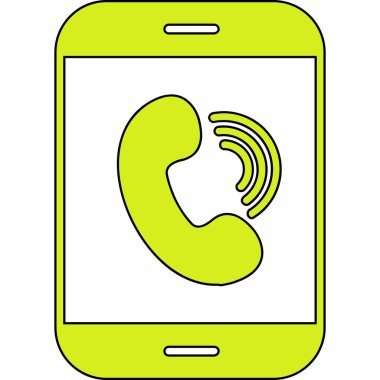 telefon çağrısı düz simgesi, vektör illüstrasyon tasarımı