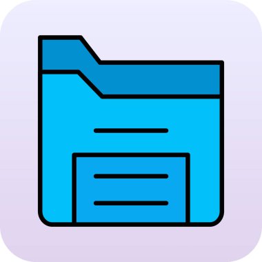 klasör web simgesi, vektör çizim