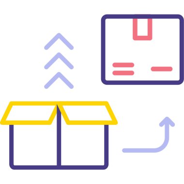 Teslimat. Web simgesi basit illüstrasyon