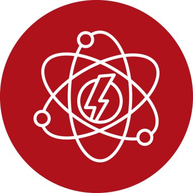 atom simgesi vektör illüstrasyonu