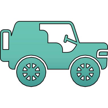 arkaplanda izole edilmiş ana hat biçiminde araba simgesi.