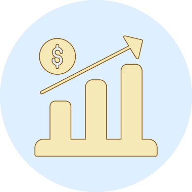 büyüme vektörü simgesi modern basit illüstrasyon