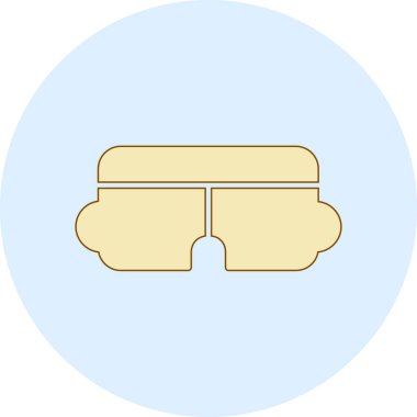 Mavi bir kutunun vektör illüstrasyonu