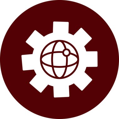 Küre simgesi. Web için vektör simge basit çizimi