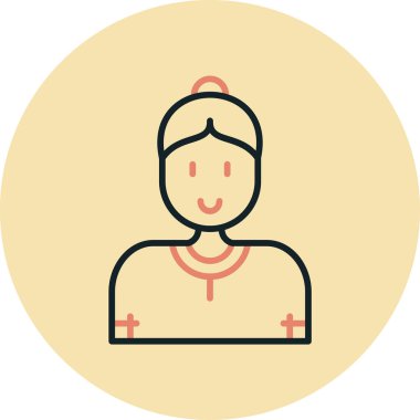 avatar kadın kullanıcı simgesi düz biçimli