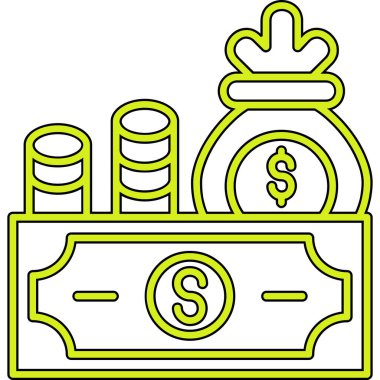 Para için. Web simgesi basit illüstrasyon