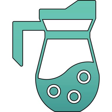 Kahve fincanı simgesi renk ana hatları vektörü