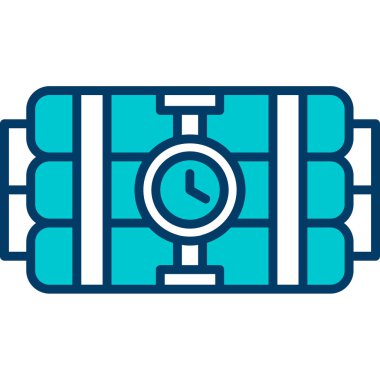 Mavi kronometre ve iki numara.