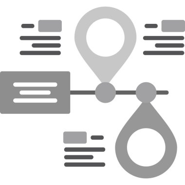 konum pin haritası simgesi ana hat biçiminde