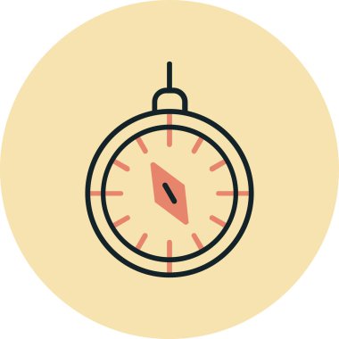 Pusula renkli vektör simgesi