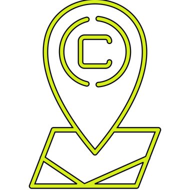 gps konum simgesi taslak biçimi