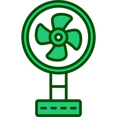 fan simgesi renk ana hatları vektörü