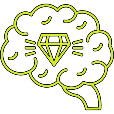 Beyin fikri simgesi, anahat stili