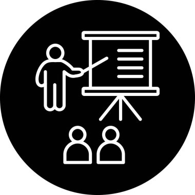 sunum simgesi vektör illüstrasyonu