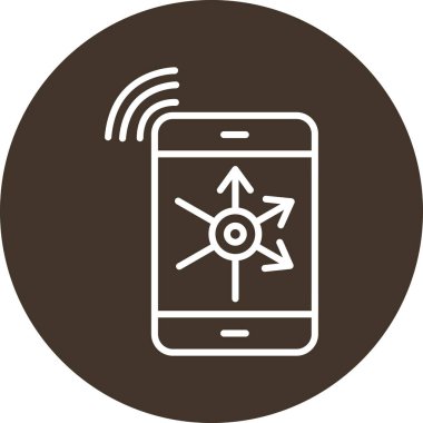 Akıllı telefonun vektör simgesi, vektör illüstrasyonu