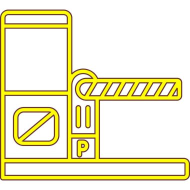 Çizgi film sarı ve beyaz borunun vektör çizimi