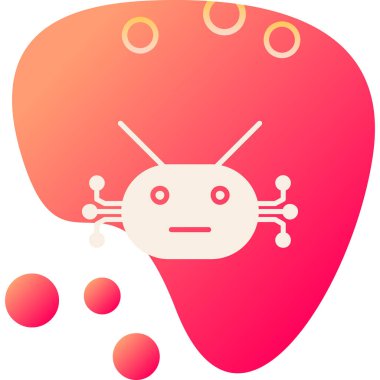 Bir uzaylının şirin bir simgesinin vektör çizimi