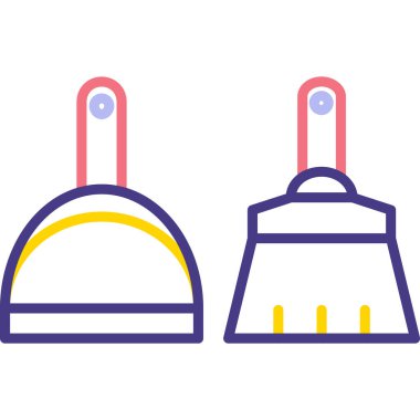 Temizlik servisi simgelerinin vektör illüstrasyonu