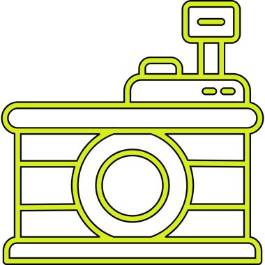 Fotoğraf makinesi simgesi. Web tasarımı için özet fotoğraf vektörü illüstrasyon simgesi