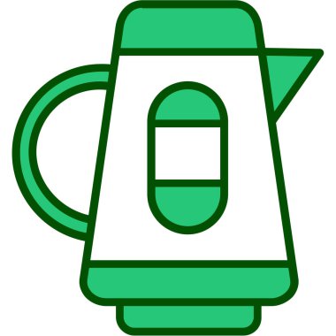 Çaydanlık. Web simgesi basit illüstrasyon