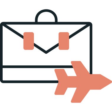 uçak ikonu vektör illüstrasyonu