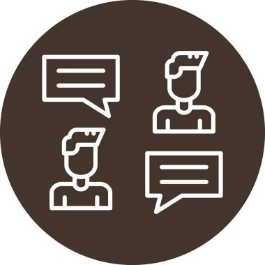 Konuşma baloncukları simgesi. Sohbet baloncukları vektör simgelerinin basit çizimi