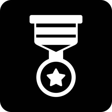 soyut grupta izole edilmiş yıldız madalyası simgesi