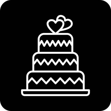 Kek. Web simgesi basit illüstrasyon