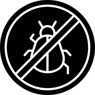 Böcek simgesi yok. vektör illüstrasyonu