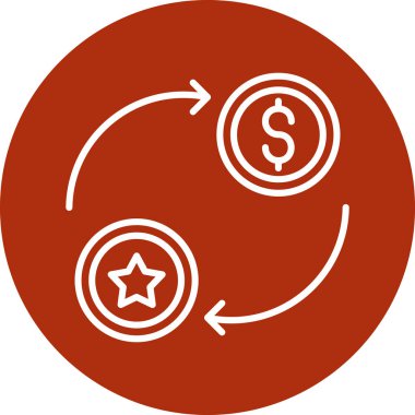 Dolar vektör çizgisi simgesi