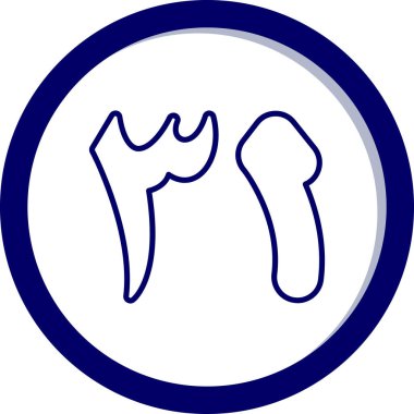 Diş. Web simgesi vektör illüstrasyonu