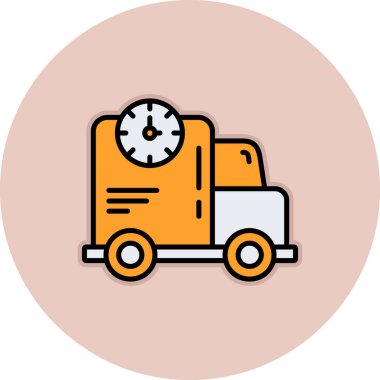 Teslimat kamyonu simgesinin vektör çizimi