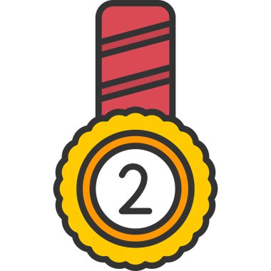 Madalya ikon vektör illüstrasyonu