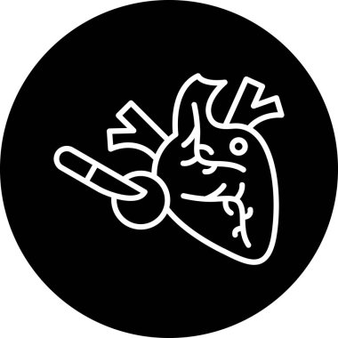 Kalp simgesinin vektör illüstrasyonu