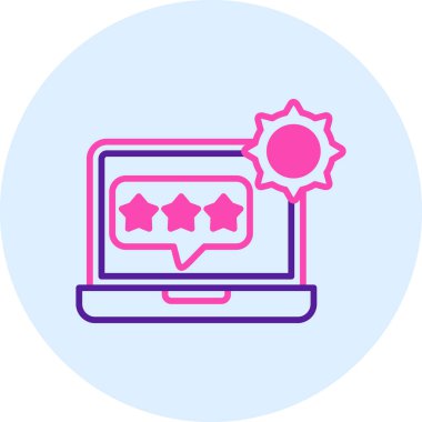 Geri bildirim. Web simgesi basit illüstrasyon