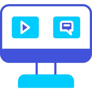 Bilgisayar. Web simgesi basit illüstrasyon