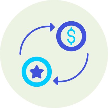 İş ve para düz ikon. Modayı takip eden düz simgeler.